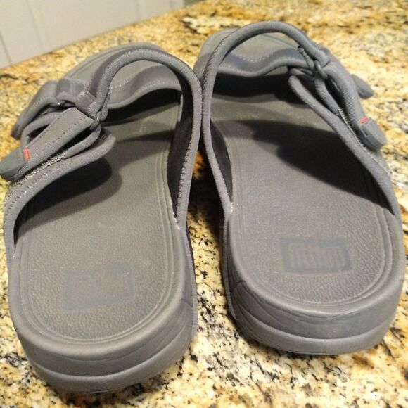 FitFlop Gogh Moc Water-Resistant Outdoor Adjustable Sandals Men's Sz 9 Gray - Picture 10 of 10